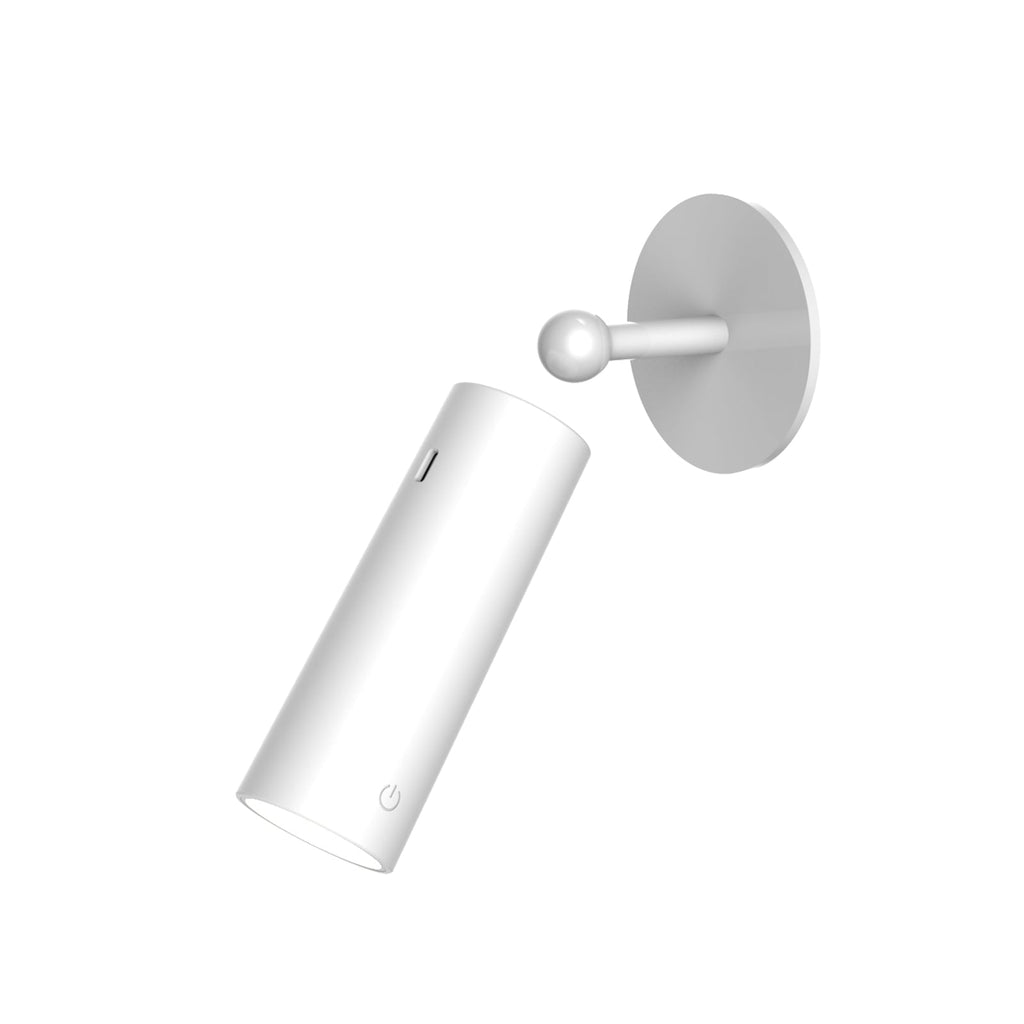 LED vegglampe Roll 4 oppladbar hvit dimbar svingbar detalj