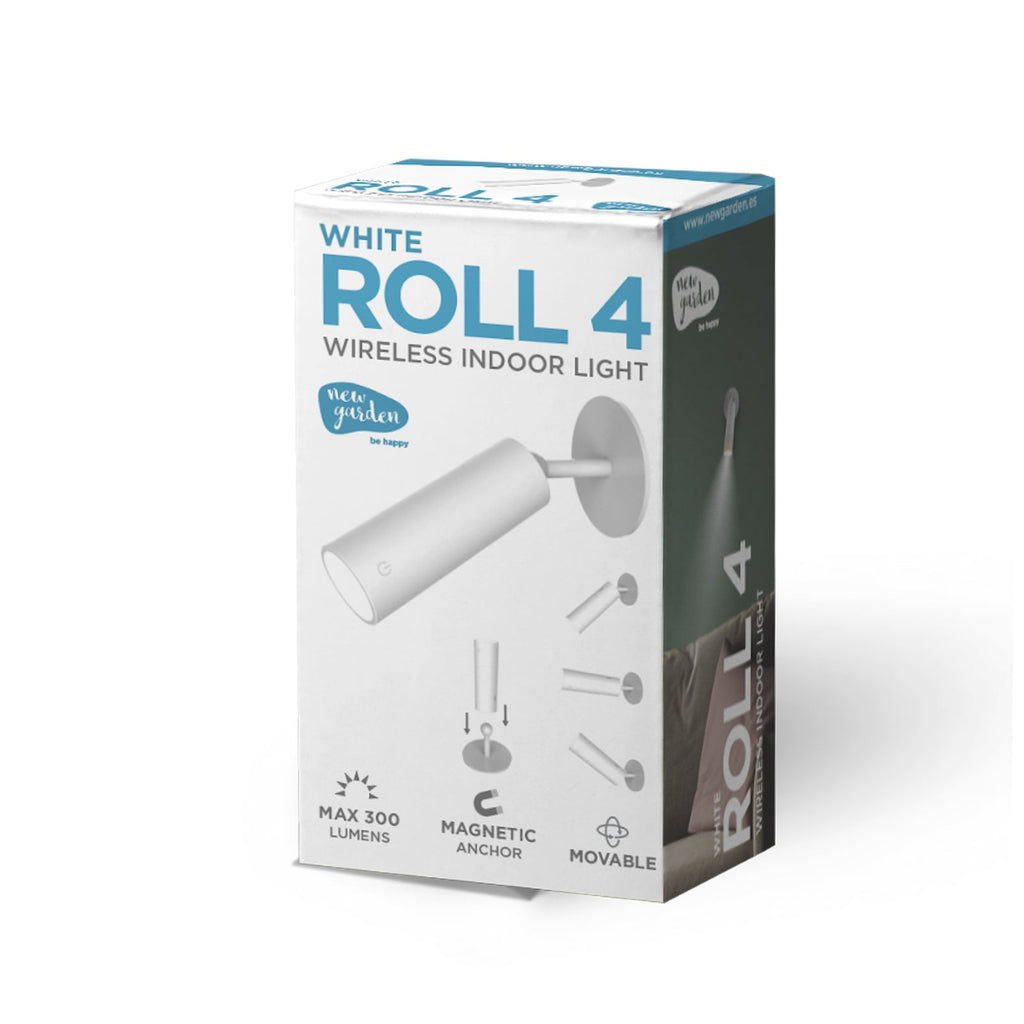 LED vegglampe Roll 4 oppladbar hvit dimbar svingbar montert