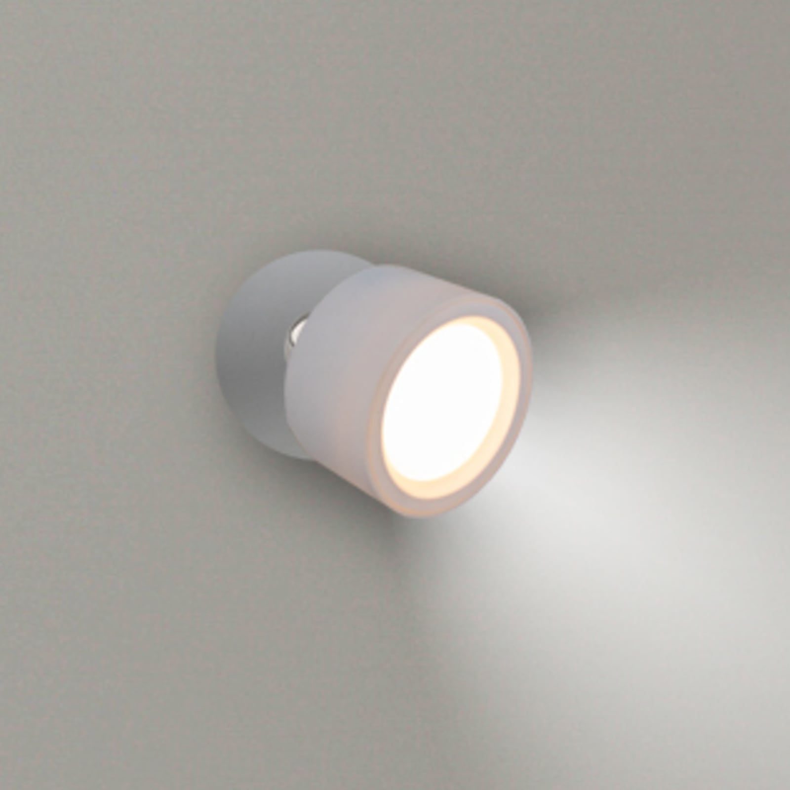 LED vegglampe Roll 8 oppladbar dimbar hvit forfra