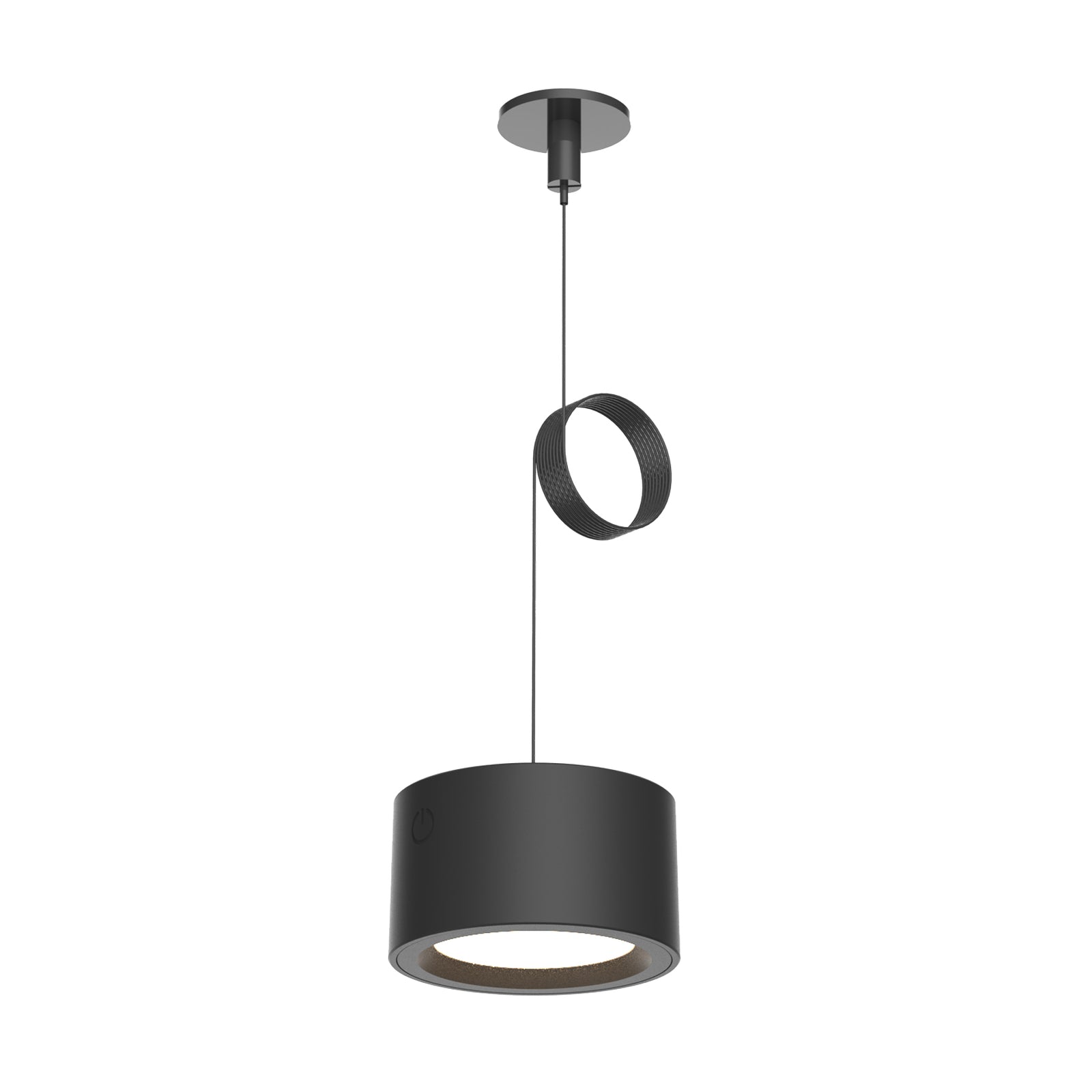 Montert LED vegglampe Roll 8 oppladbar svart dimbar svingbar på vegg