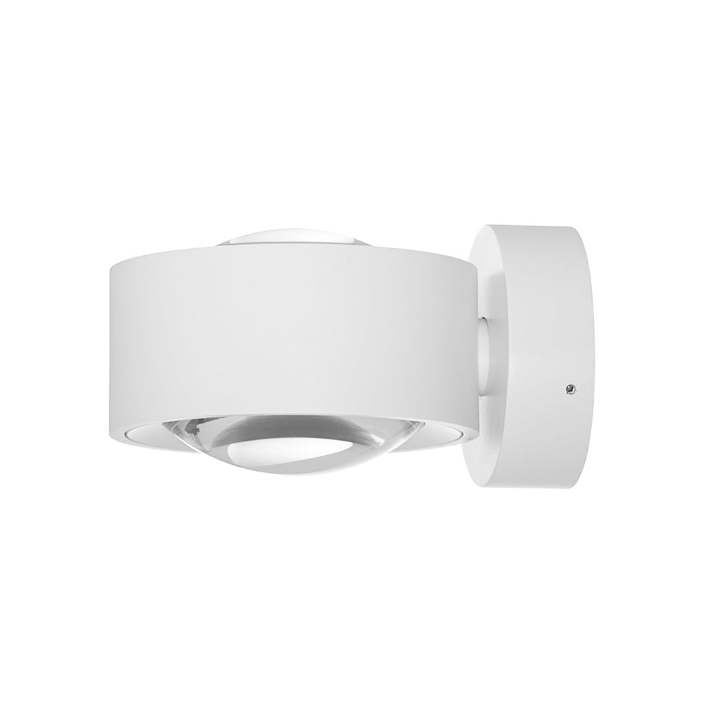 Montert LED vegglampe Rotari opp og ned med linse hvit dimbar CRI 90 i rom
