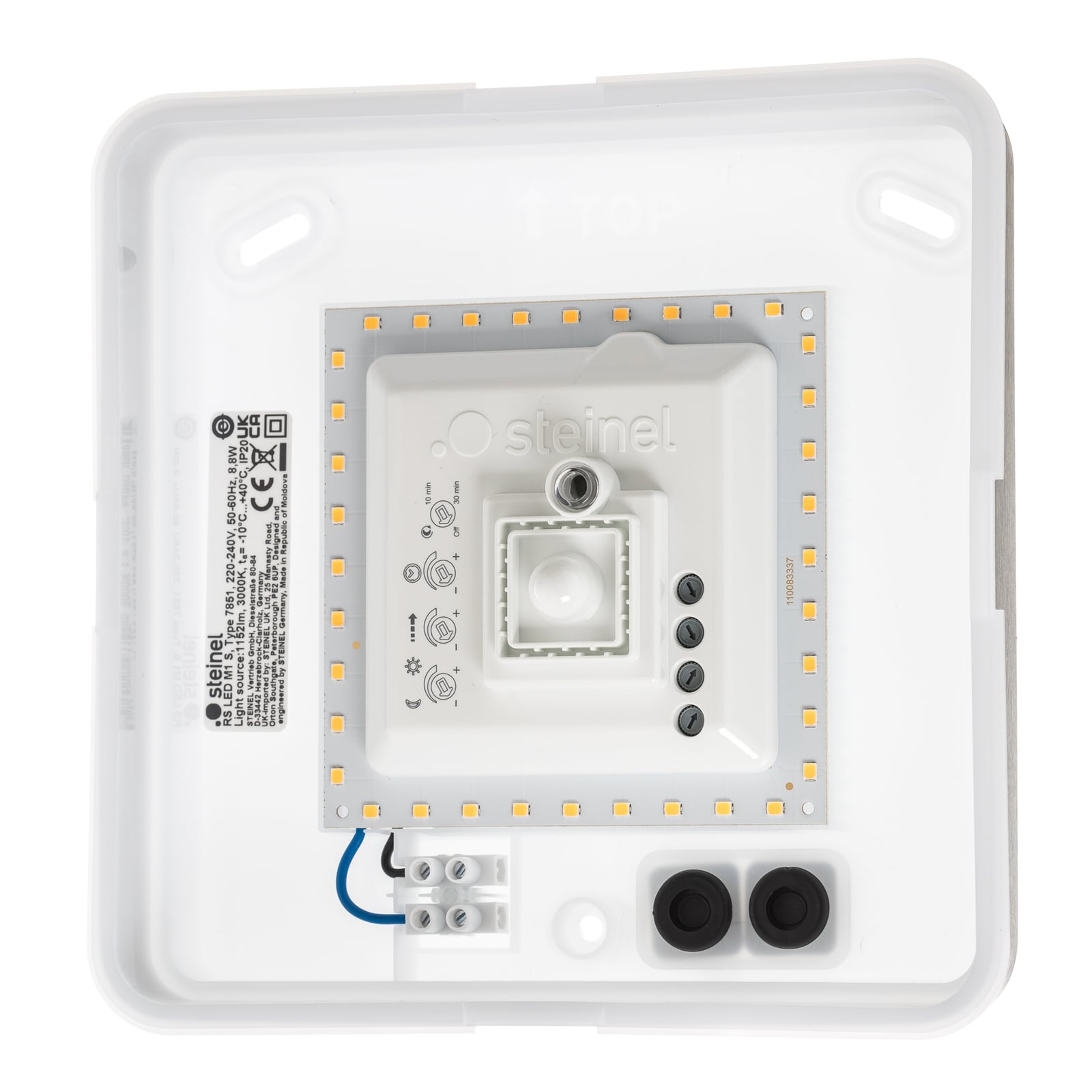 Oversikt av LED vegglampe RS M1 V2 med bevegelsessensor 20 cm