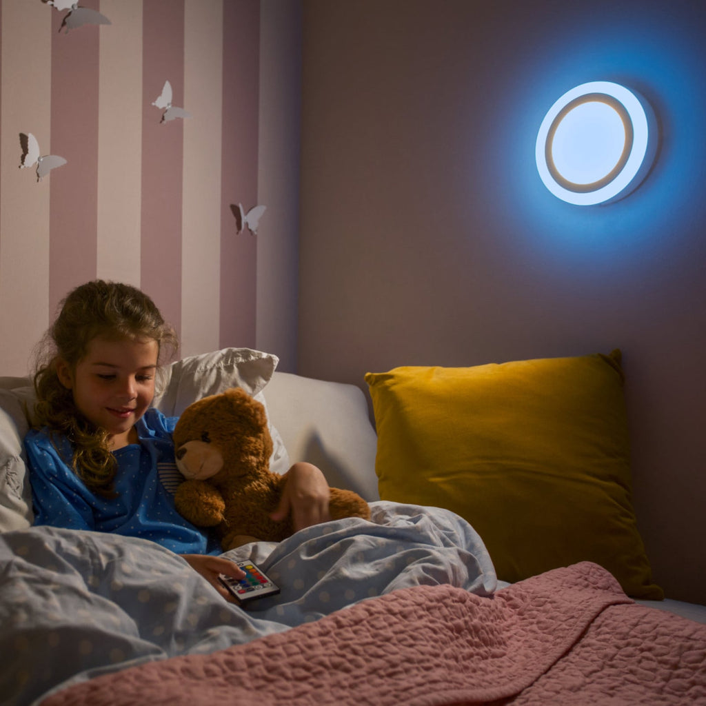 LED vegglampe rund Ø20 cm RGB fjernkontroll 19W varmhvit LEDVANCE detalj