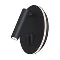 LED vegglampe rund svart aluminium Ø14 cm 3000K Maytoni forfra