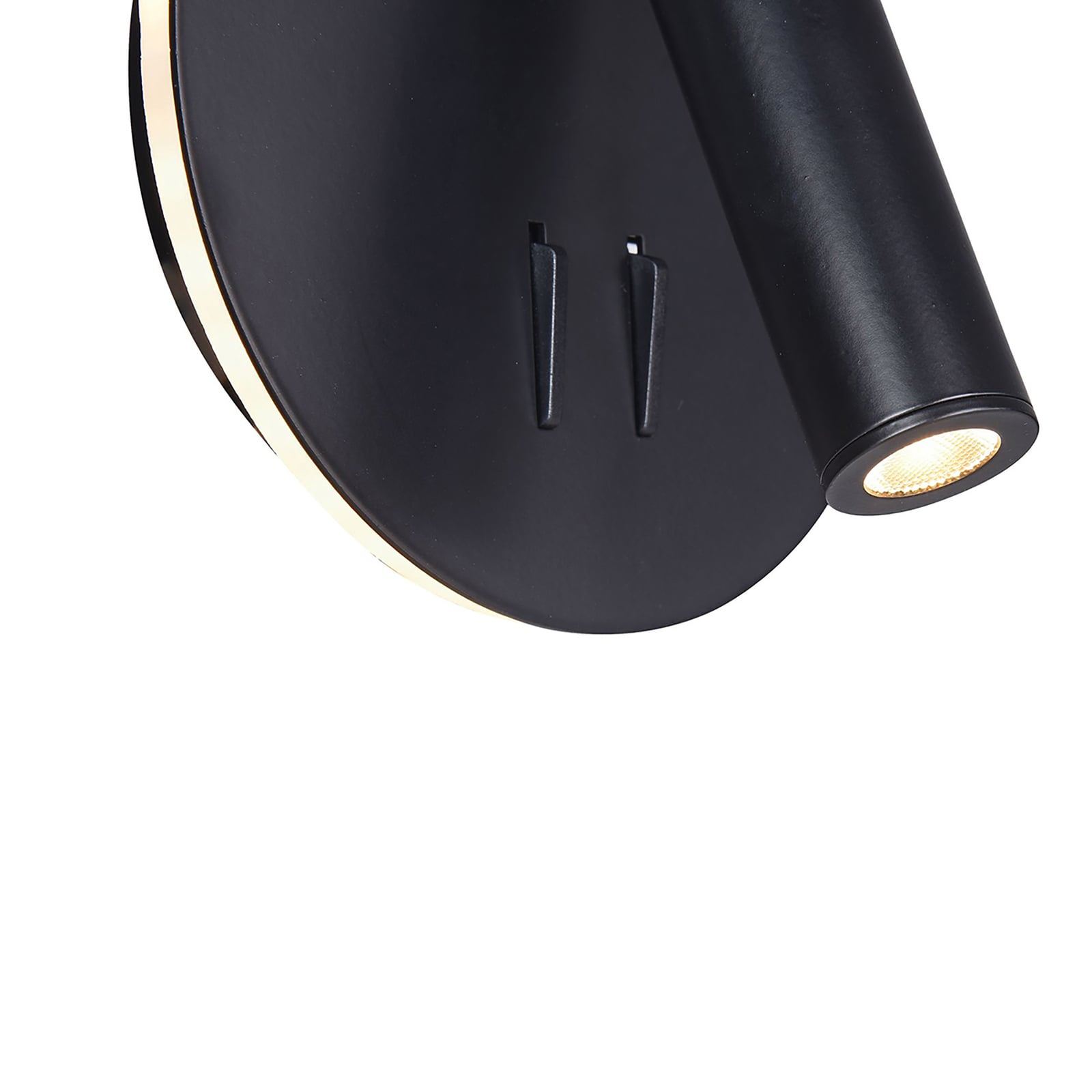 LED vegglampe rund svart aluminium Ø14 cm 3000K Maytoni bakside