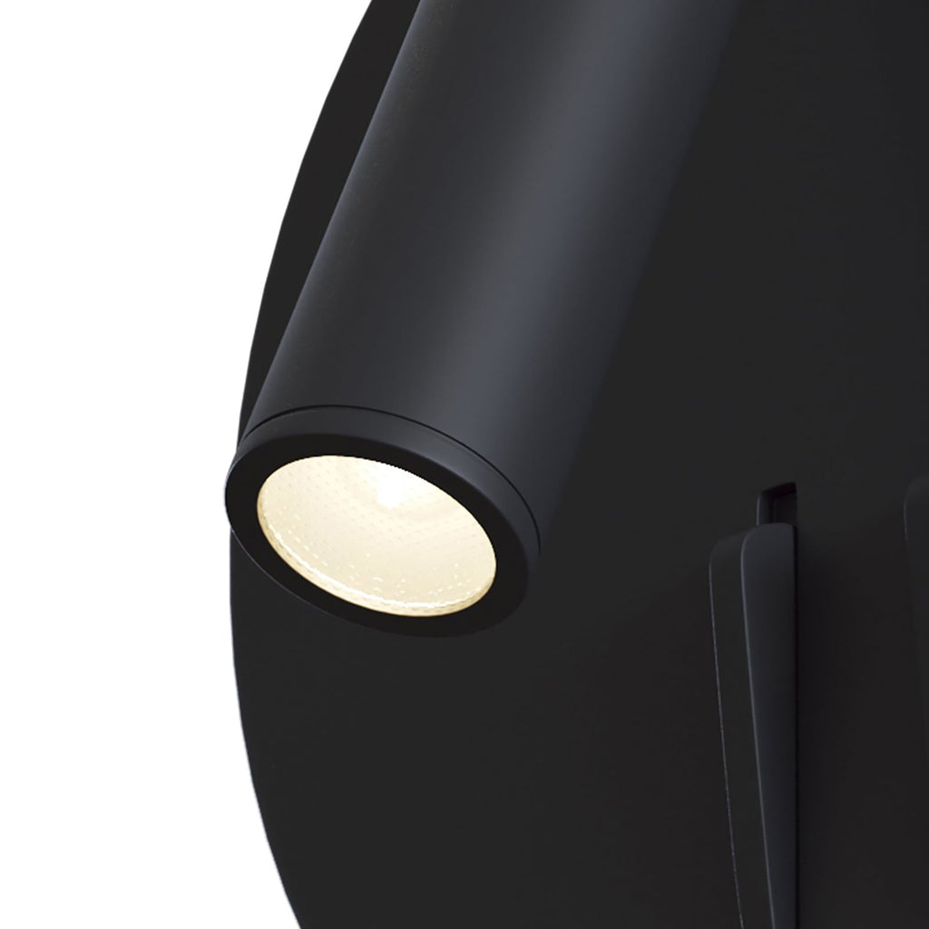 LED vegglampe rund svart aluminium Ø14 cm 3000K Maytoni detalj