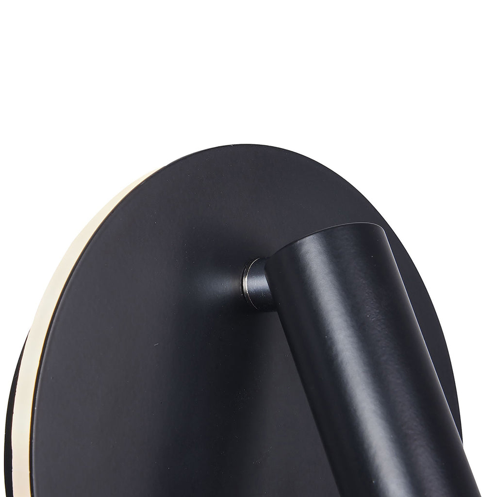 LED vegglampe rund svart aluminium Ø14 cm 3000K Maytoni i rom