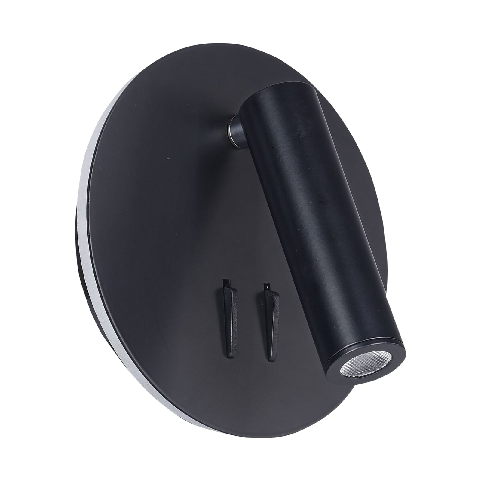 LED vegglampe rund svart aluminium Ø14 cm 3000K Maytoni lysdetalj