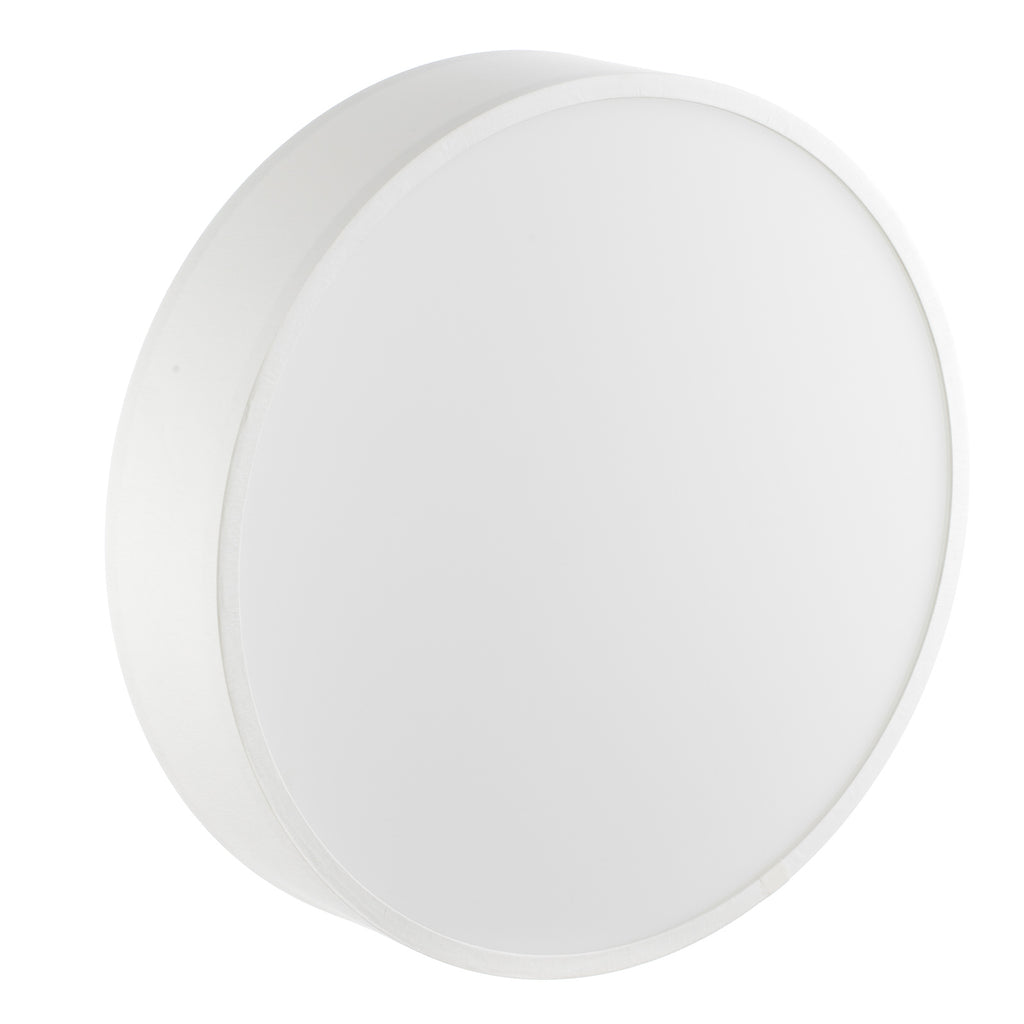Detalj av LED vegglampe rund tekstil hvit Ø40 cm 10W varmhvit
