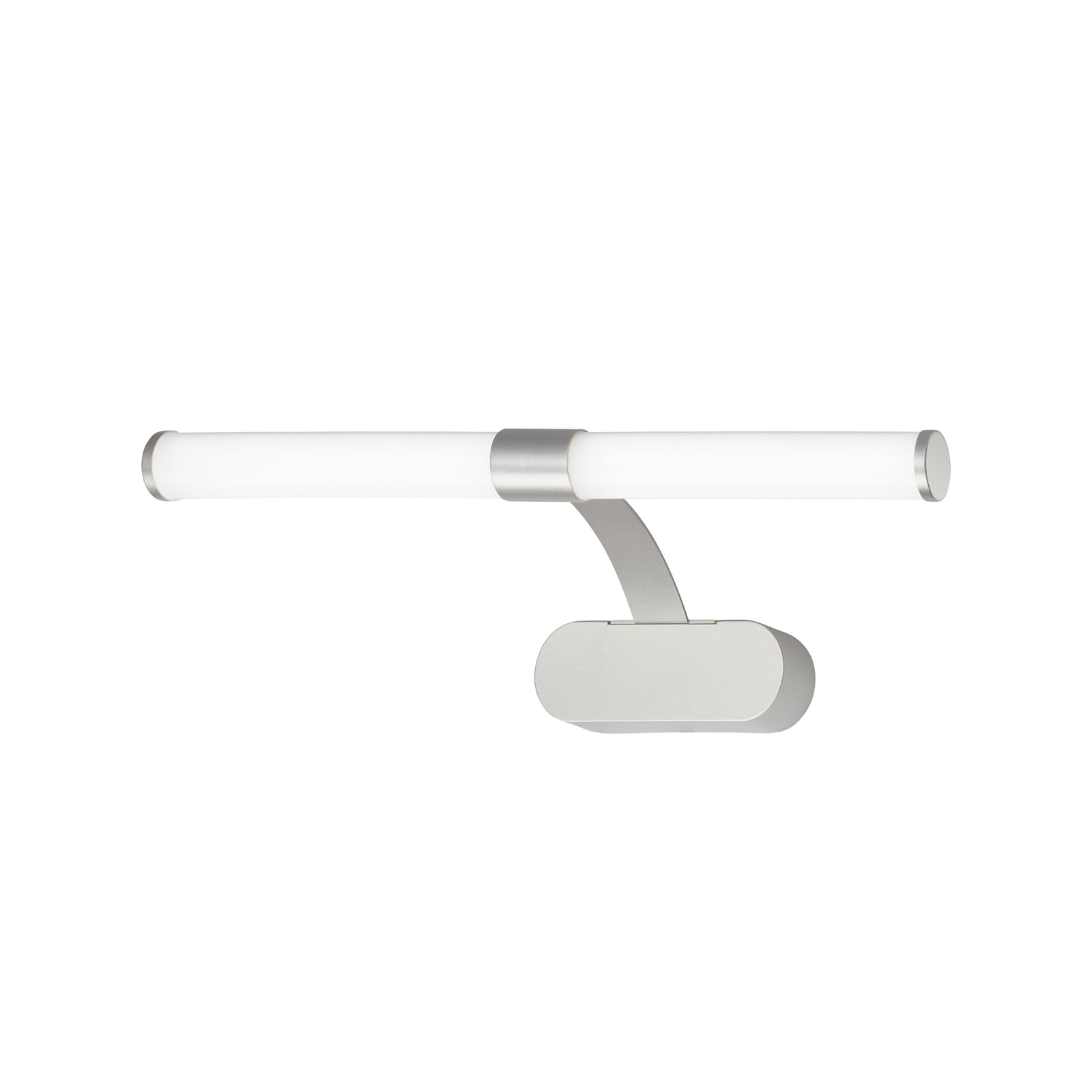 LED vegglampe Runt matt krom Ø40 cm forfra