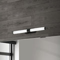 LED vegglampe Runt svart 40 cm 7W nøytralhvit IP44 forfra
