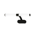 LED vegglampe Runt svart IP44 7W 4000K med utspring forfra
