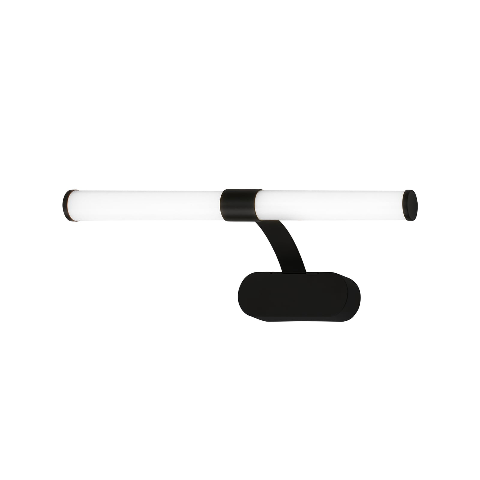 LED vegglampe Runt svart IP44 7W 4000K med utspring forfra