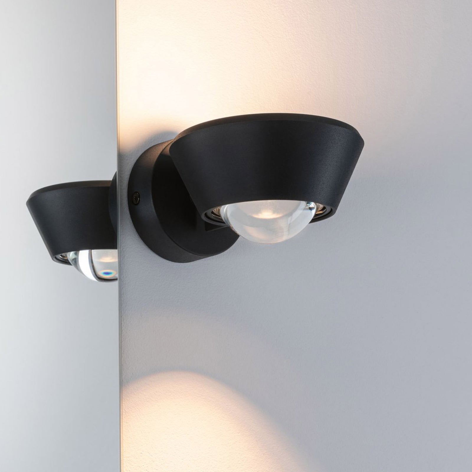 LED vegglampe Sabik opp og ned dimbar svart IP44 - Paulmann bakside