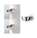 LED vegglampe Sabik svingbar krom dimbar IP44 Paulmann forfra