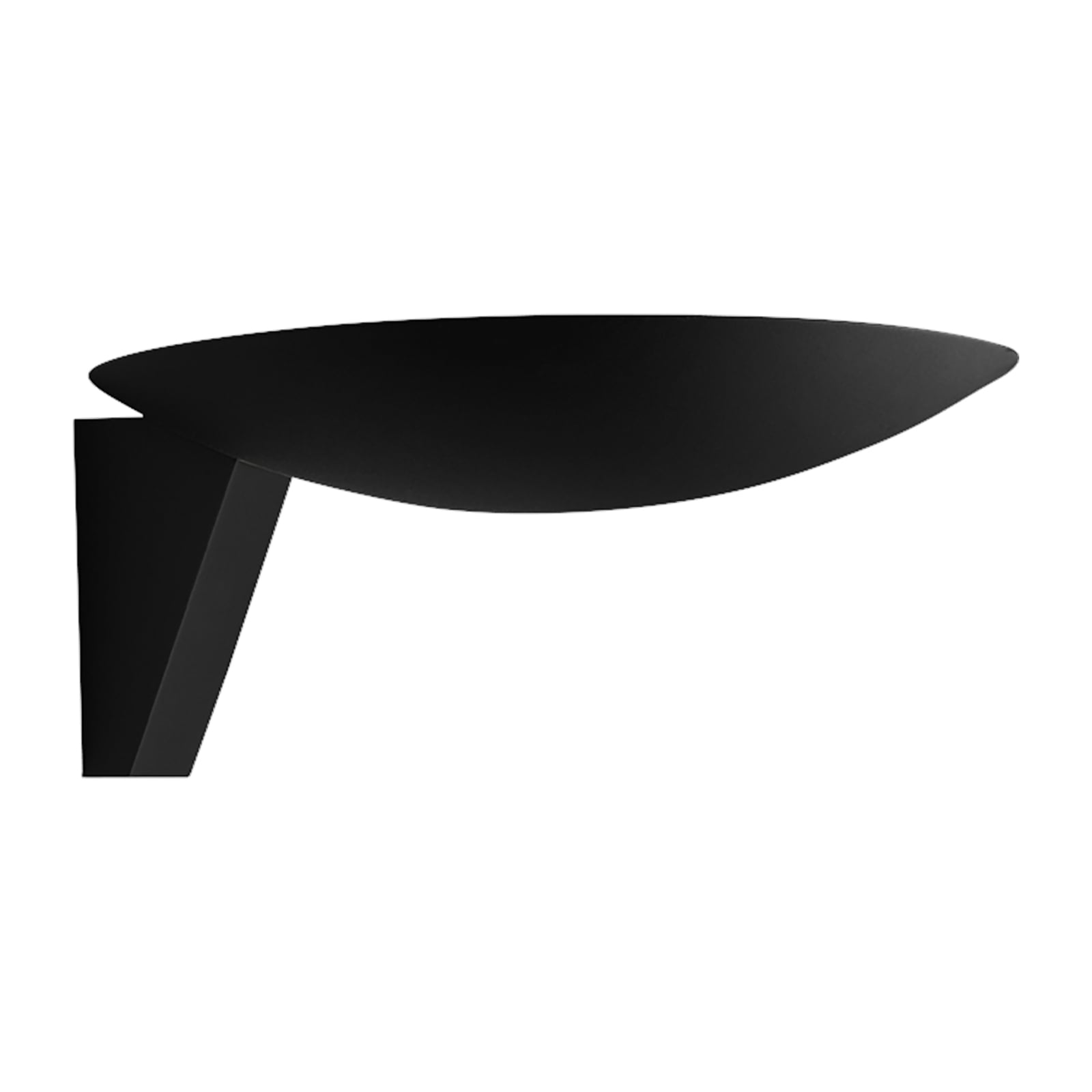 LED vegglampe Scava 1.0 aluminium svart dimbar Ø20 cm forfra