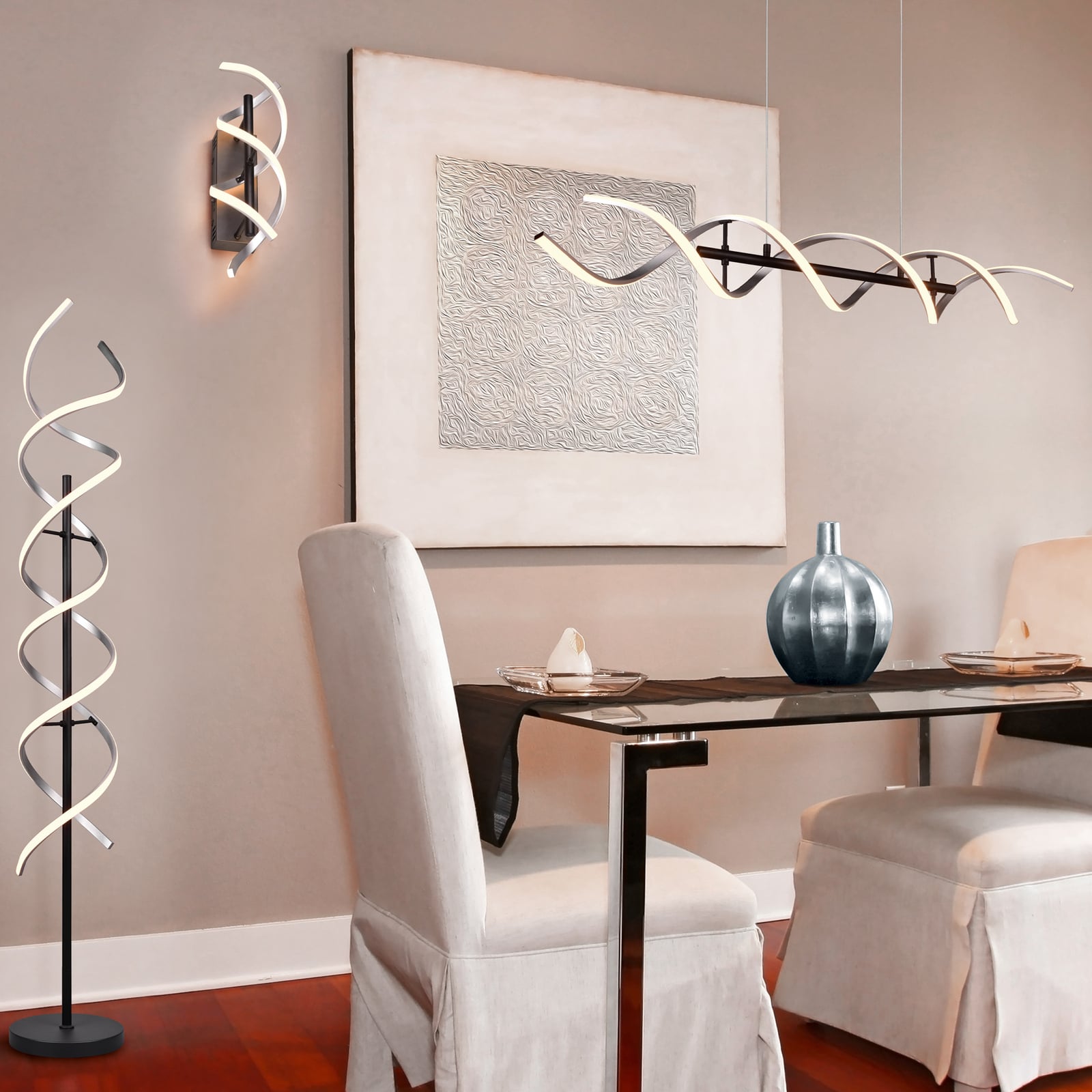LED vegglampe Sequence dimbar CCT aluminium 47 cm fra Trio Lighting bakside