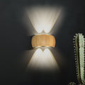 LED vegglampe Shine-Wood eik/svart 4-lys 20 cm forfra