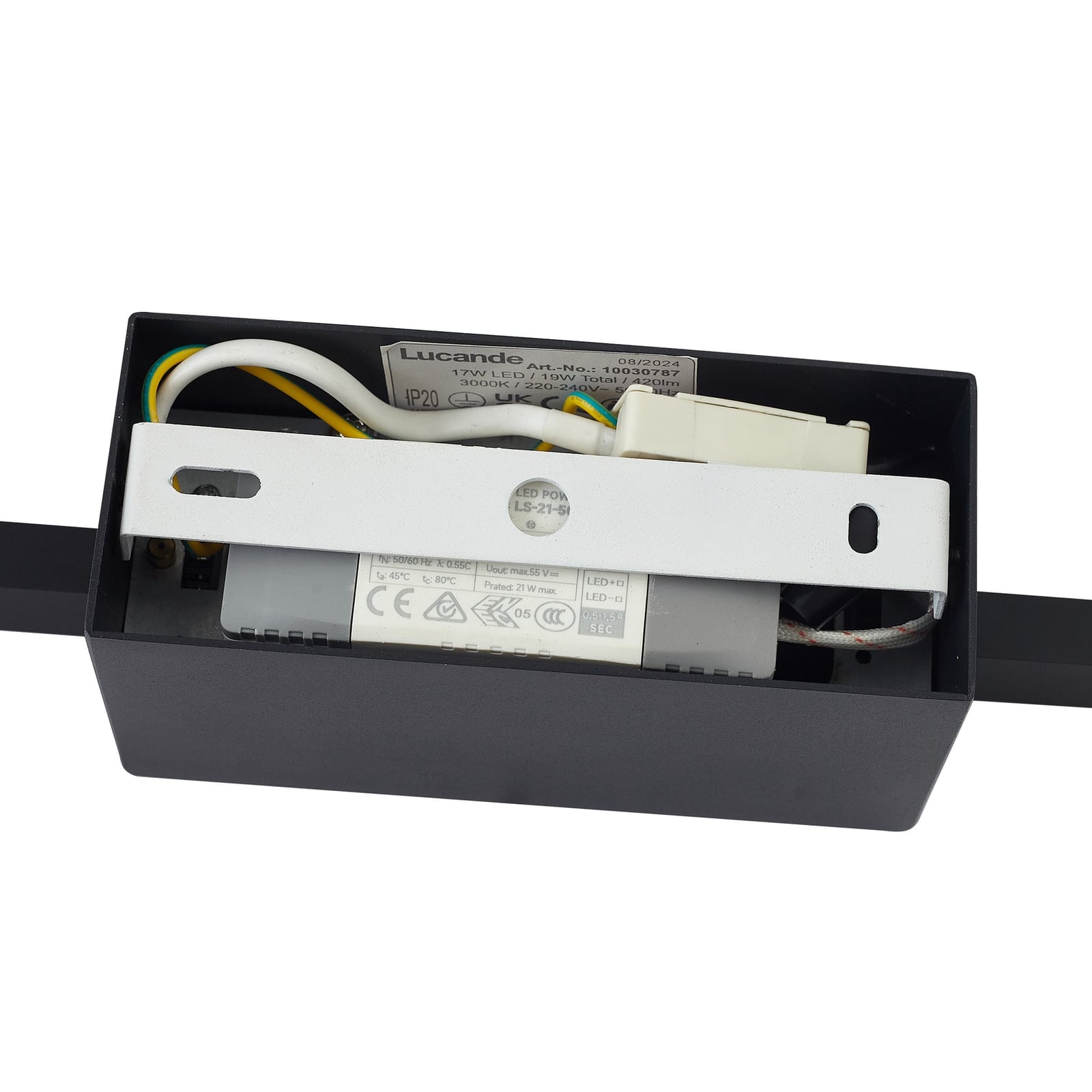 LED vegglampe Skaila svart aluminium 90 cm side