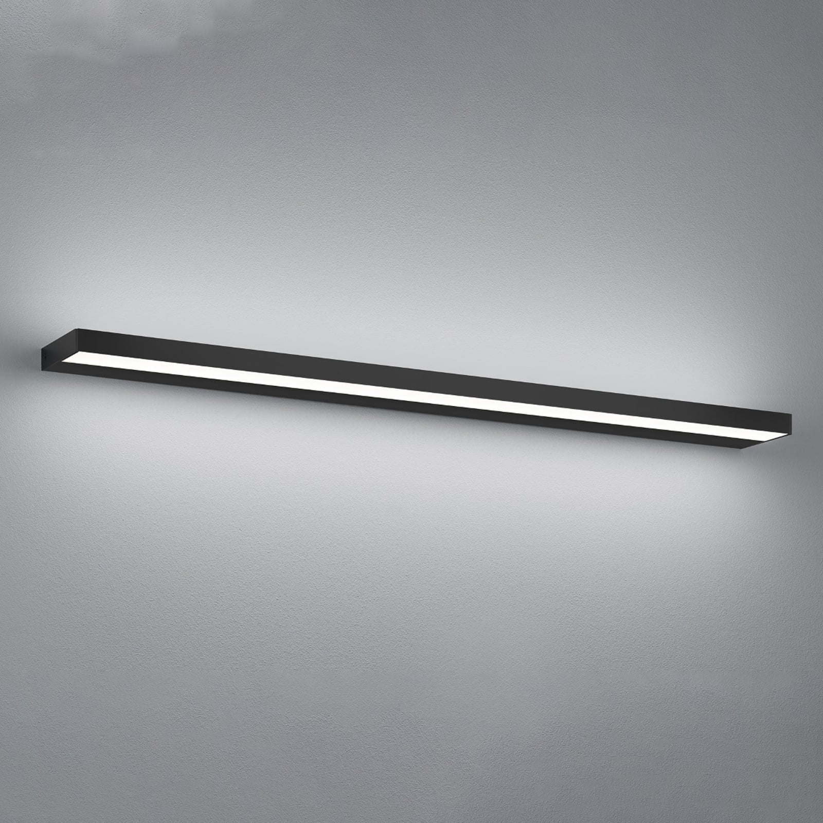 LED vegglampe Slate matt svart 90 cm IP44 fra Helestra, frontbilde