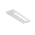 LED vegglampe Slim 34 N hvit matt aluminium IP44 forfra