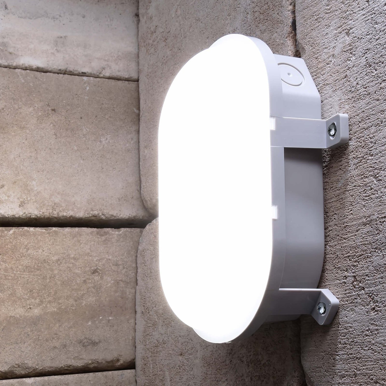 LED vegglampe Sotano grå CCT 7,5W IP54 forfra