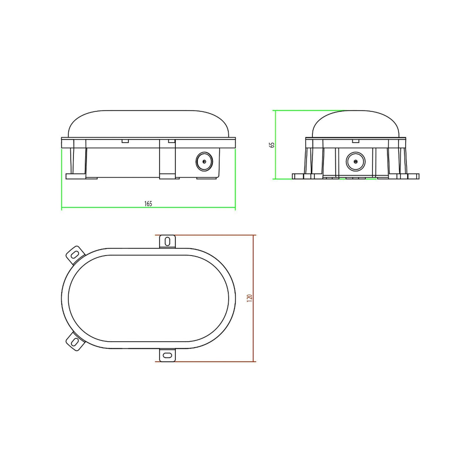 Detalj av LED vegglampe Sotano hvit CCT 7,5W IP54