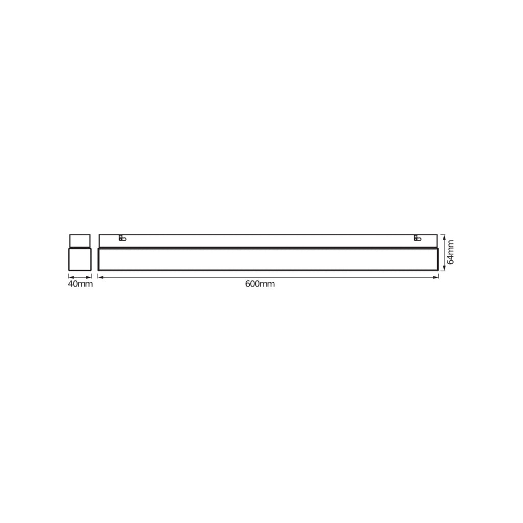LED vegglampe Square hvit aluminium side OSRAM