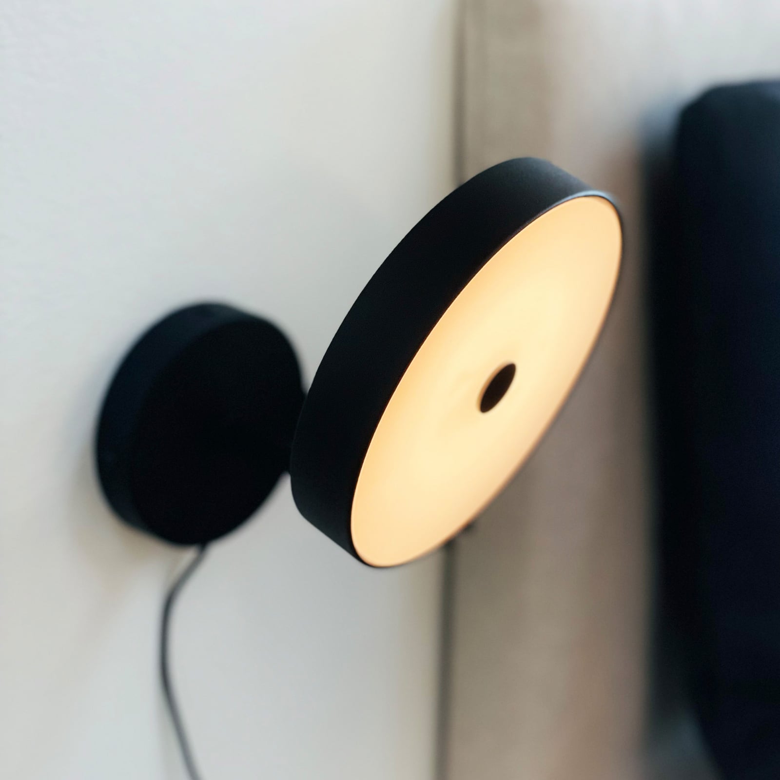 LED vegglampe Starlight dimbar svart forfra