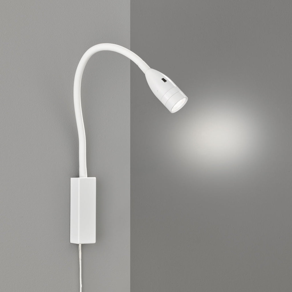 LED-vegglampe Sten dimbar gestestyring hvit 61 cm detalj av gestestyring
