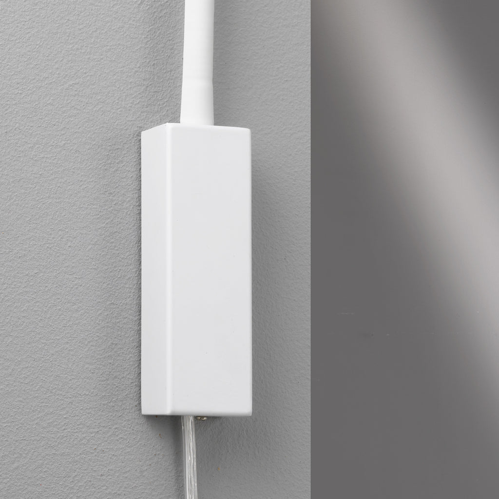 LED-vegglampe Sten dimbar gestestyring hvit 61 cm detalj av materialer