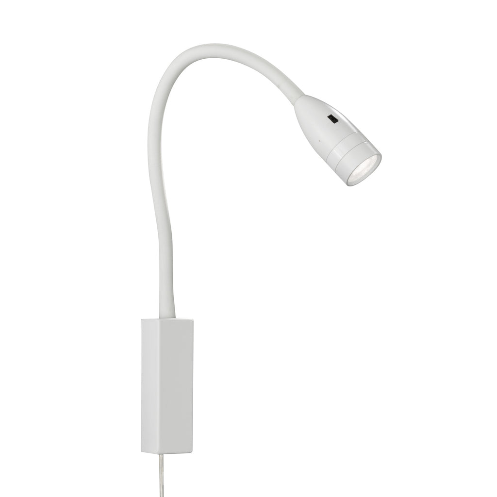 LED-vegglampe Sten dimbar gestestyring hvit 61 cm montert i stue
