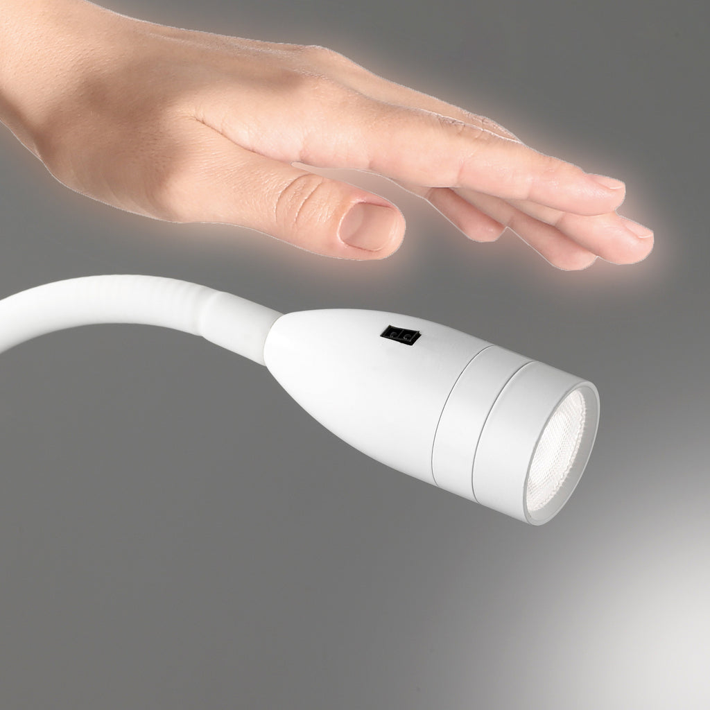 LED-vegglampe Sten dimbar gestestyring hvit 61 cm sideprofil