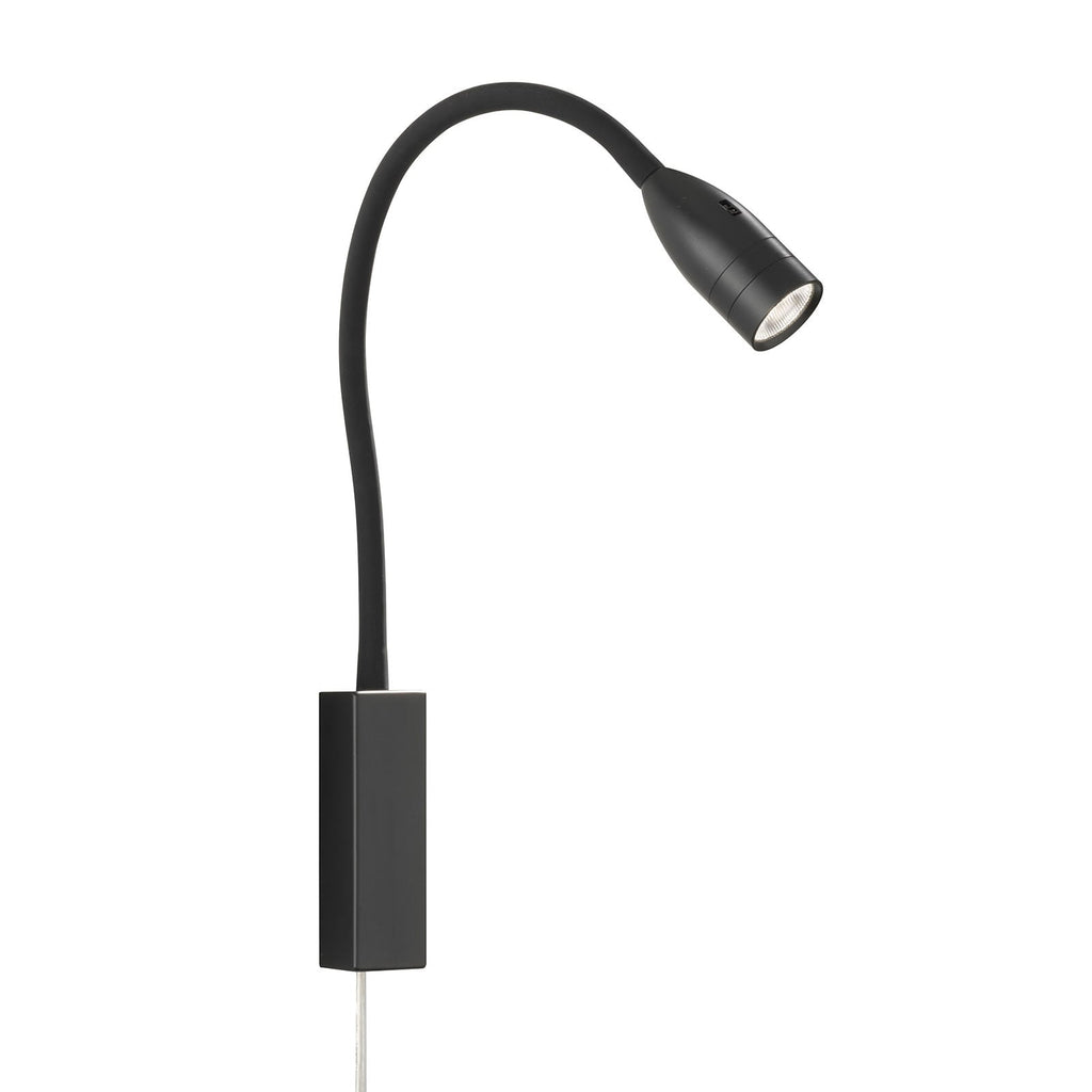 Bakside av LED vegglampe Sten dimbar med gestestyring svart 35 cm