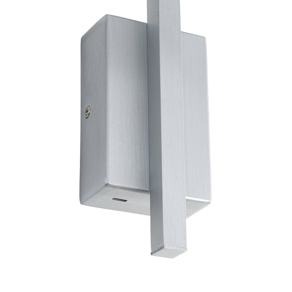 LED vegglampe Steve aluminium dimbar med USB-C 24 cm detalj av metallmateriale
