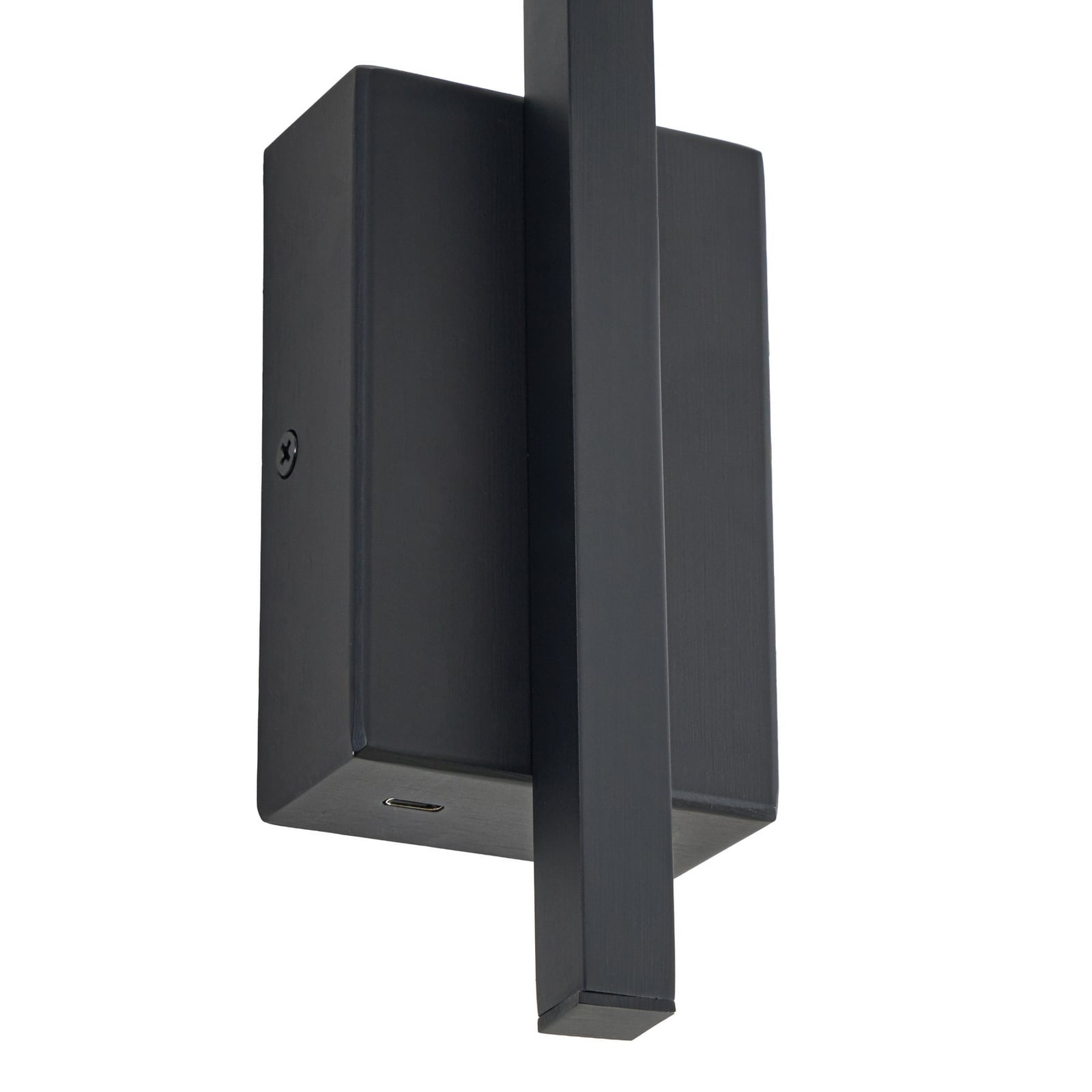 LED vegglampe Steve svart 24 cm USB dimbar 5W bryter på produkt