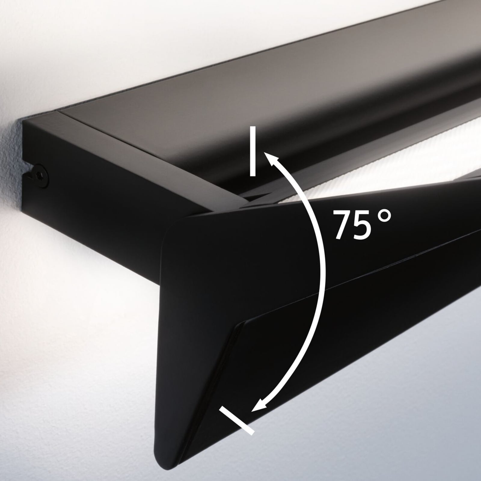 LED vegglampe Stine opp/ned CCT dimbar ZigBee svart 55 cm vinklet