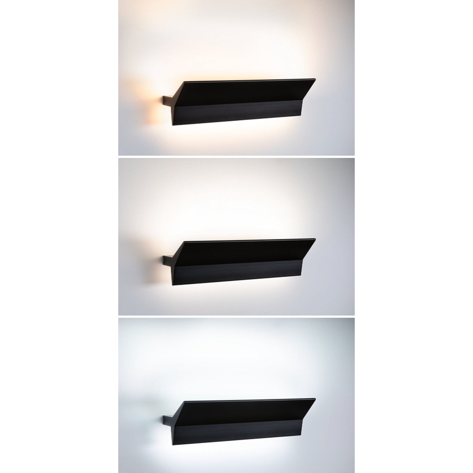 LED vegglampe Stine opp/ned CCT dimbar ZigBee svart 55 cm dimmerfunksjon