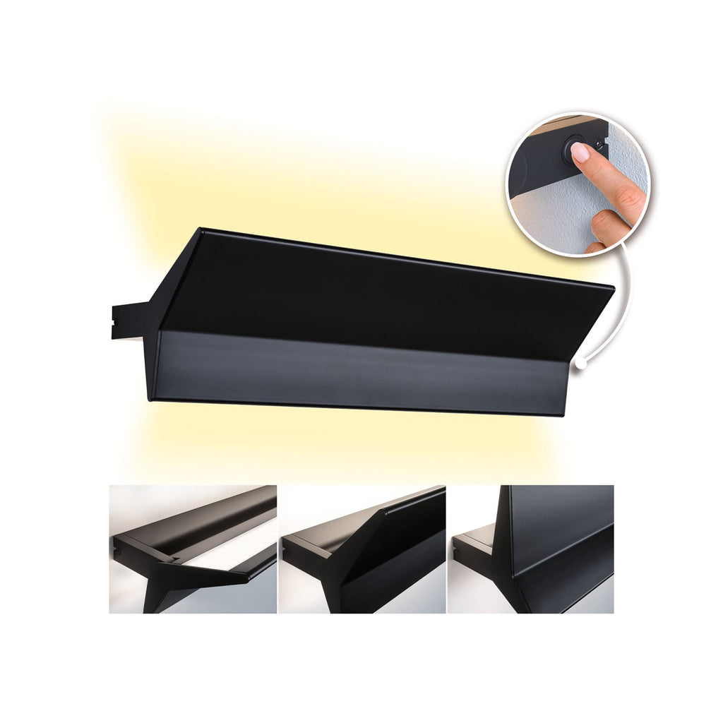 LED vegglampe Stine wallwasher dimbar svart 55 cm 17W forfra