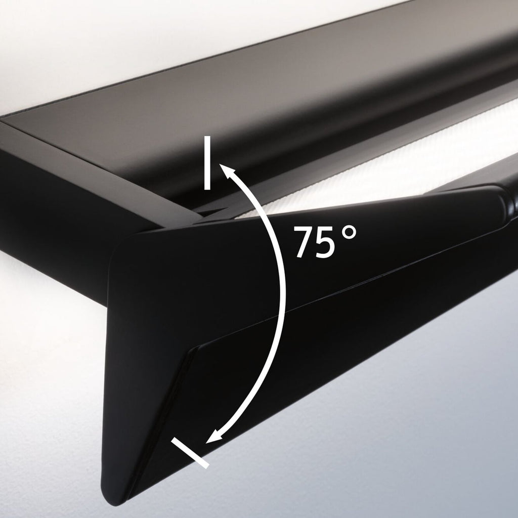 LED vegglampe Stine wallwasher dimbar svart 55 cm 17W detalj av blende
