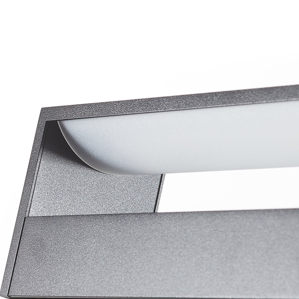 LED vegglampe Studio Line opp/ned svart/aluminium 50 cm sideprofil