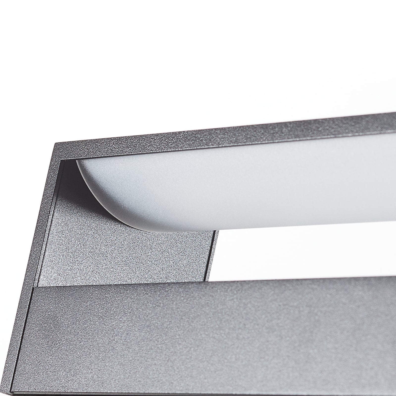 LED vegglampe Studio Line opp/ned svart/aluminium 50 cm sideprofil