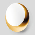 LED vegglampe Studio Line rund messing/hvit Ø50 cm forfra