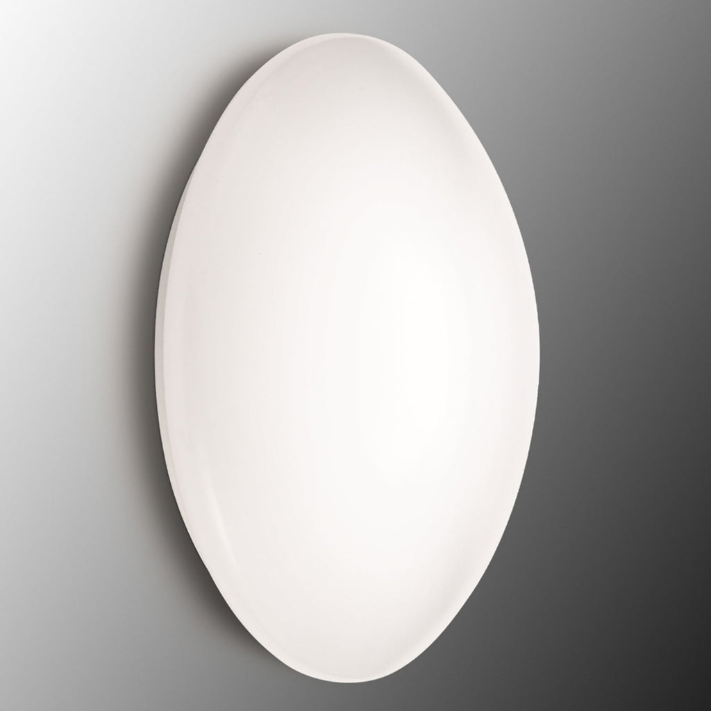 LED vegglampe Suede rund hvit Ø28 cm 4000K - Philips montert