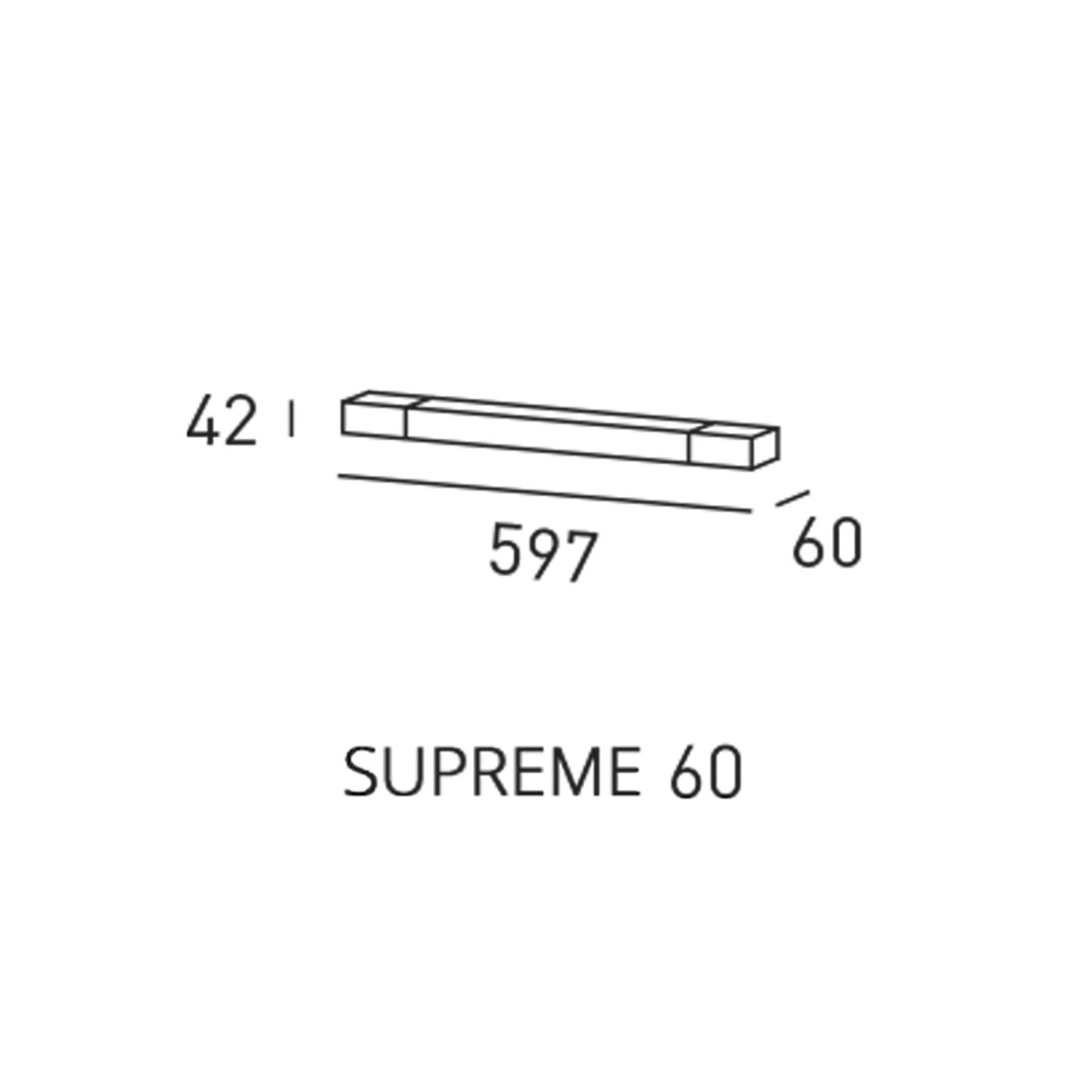 Detalj av LED vegglampe Supreme stålfarget 60 cm IP44 10W fra Egger Licht