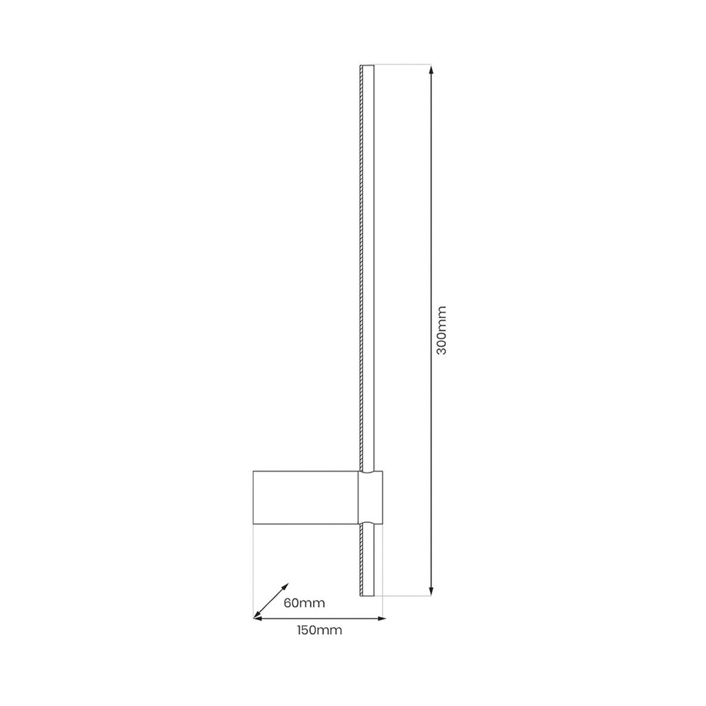 LED vegglampe Swing CCT metall svart montert