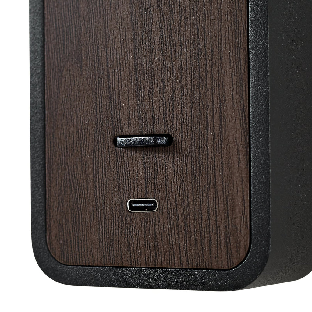 LED vegglampe Tallis svart med USB-C og bryter lysdetalj
