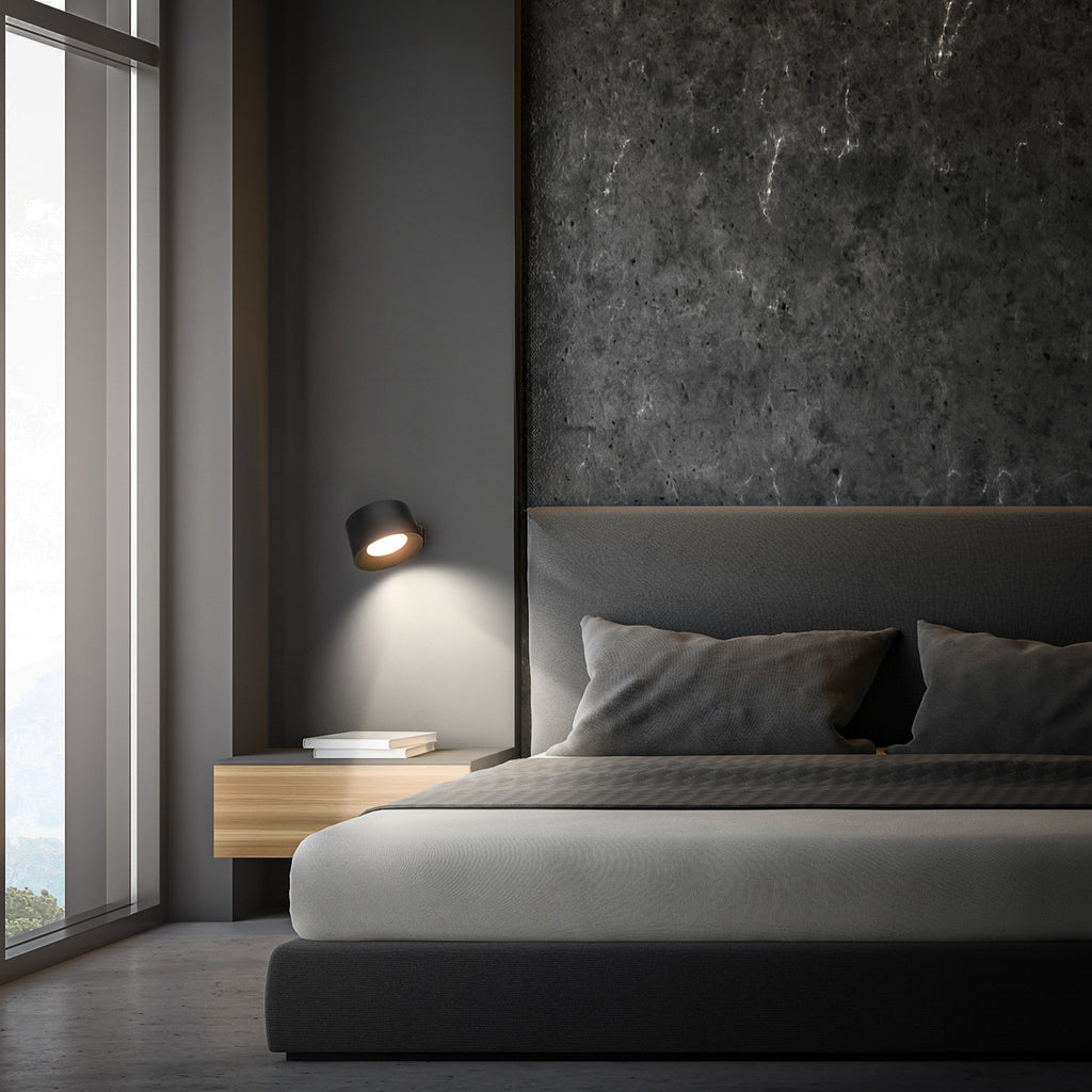 LED vegglampe Tari oppladbar CCT berøringsdimmer svart detalj av berøringsdimmer