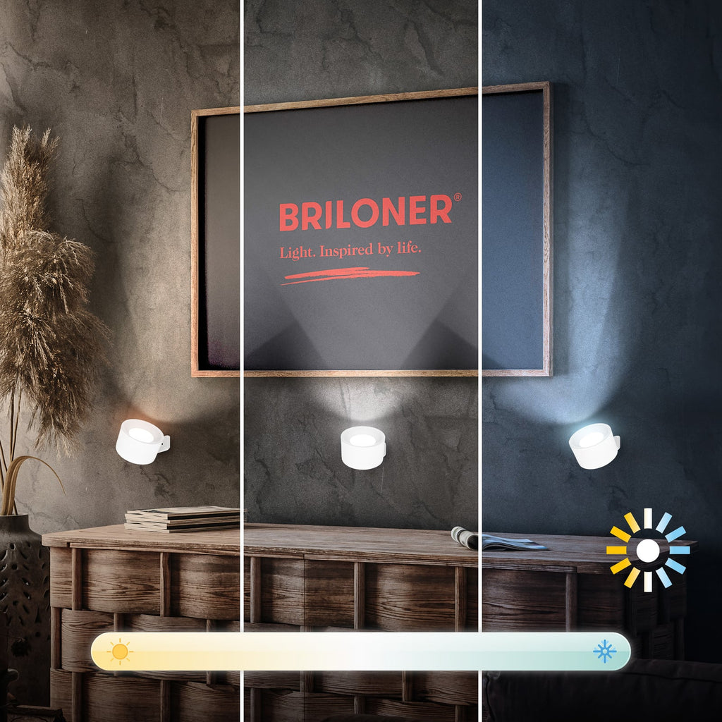 LED vegglampe Tari oppladbar dimbar CCT hvit USB med USB-kabel
