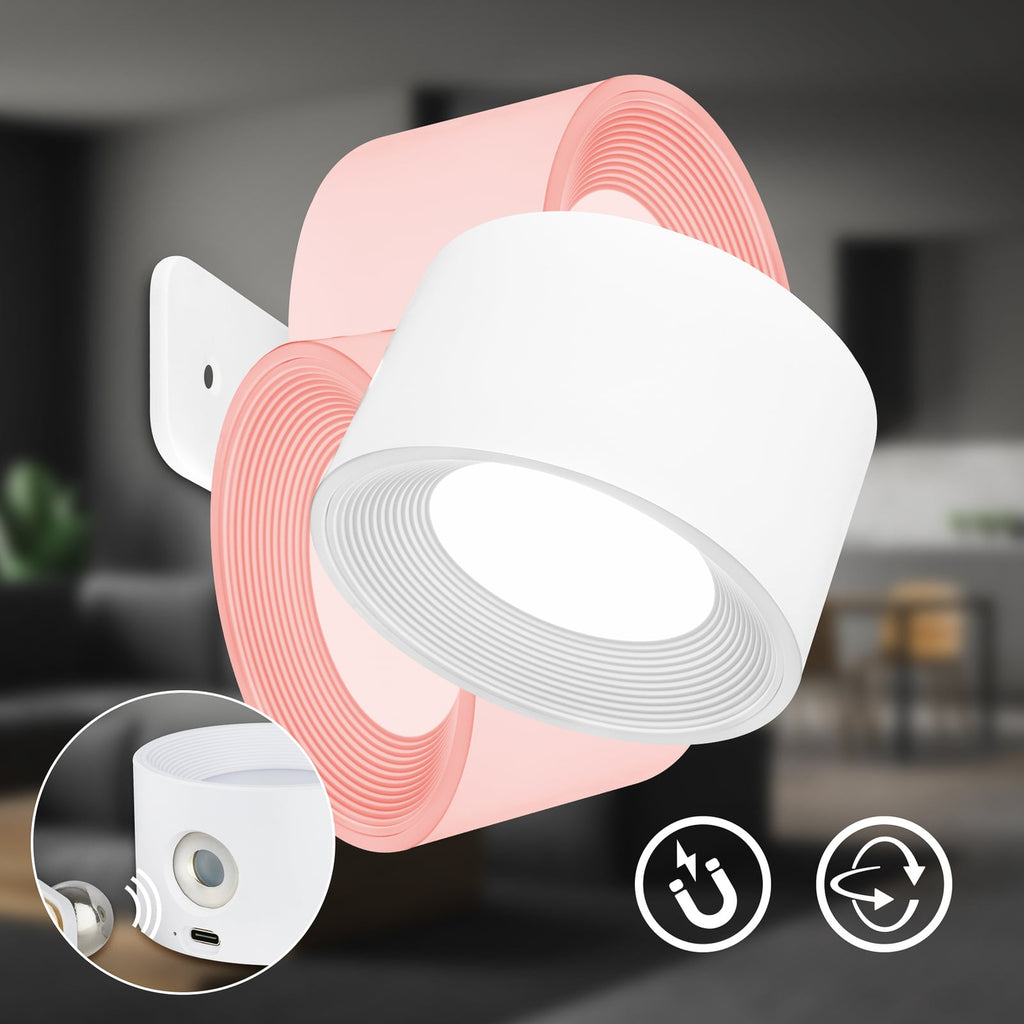 LED vegglampe Tari oppladbar dimbar CCT hvit USB sideprofil